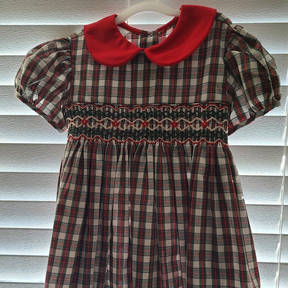 BNWT Edgehill Collection smocked Christmas dress size 4T